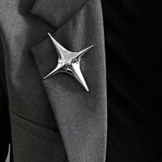 Cross star metal high-end suit brooch women's autumn high-end pin niche sense corsage U68-brooch