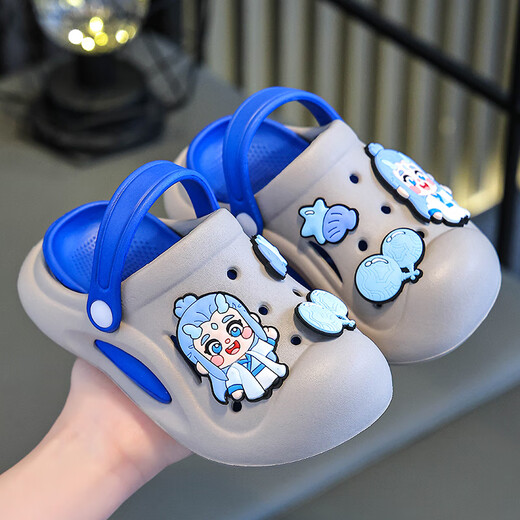 Nezha para niños zapatillas para niños Summer Summer NUEVO SALPIERSA AUTALERA NEZHA - Caki 28-29 Tamaño [Longitud interna 17.5cm]