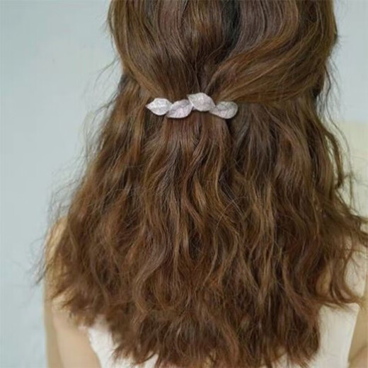 Geeignet für Kopfbedeckungen mit kleinem Haarvolumen, oberer Clip auf dem Hinterkopf, eleganter Dame Kopfbedeckung, halbgebundener Haarclip, süße Blätterclips