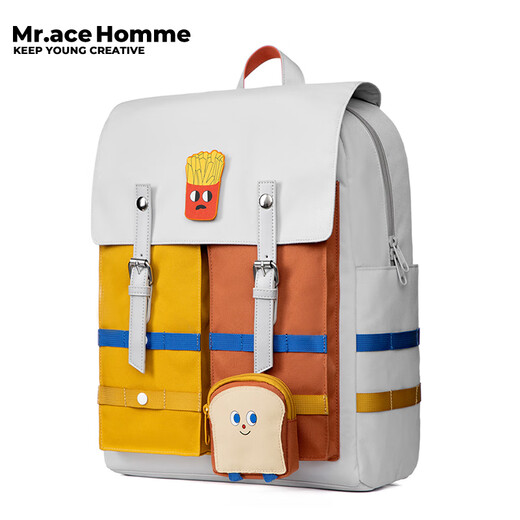 Mr.ace Homme吃货 大容量双肩包女ins小众学生书包初中电脑背包旅行 吃货系列 