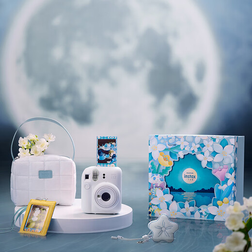 Fuji (FUJIFILM) instax mini12 Flower and Her Limited Gift Box Instant Camera Instant Mini11 Upgrade Model Point-and-shoot Camera Valentine's Day Gift Moonlight Jasmine Gift Box Official Standard