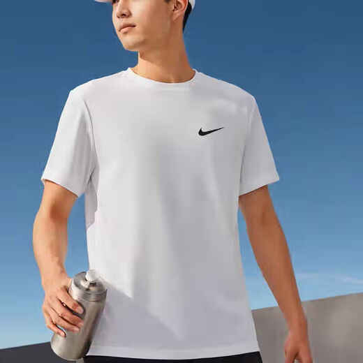 耐克（NIKE）男士套装 2025夏季新款Dri-Fit快干透气健身训练短袖T恤 梭织短裤 DV9840-100+DV9858-010 M