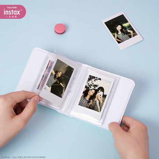 Fuji (FUJIFILM) Polaroid instax mini SE male and female students' one-shot point-and-shoot camera mini 7+/7s/7c upgraded version package includes photo paper white cloud time set package 2 standard + 10 pieces of photo paper + silicone case + basic version gift pack