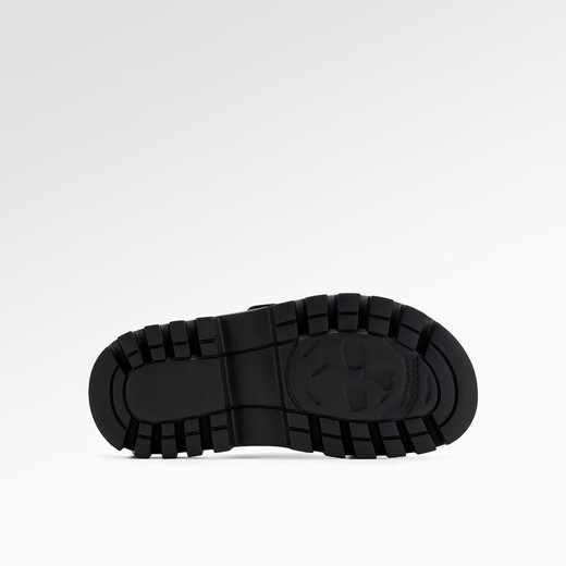 GG-CC [Thorny Island] Sommer kleiner Duftstil Dick-Soled One-Sippers für Frauen halb Slipper für Kleid G25S6628 Black 34