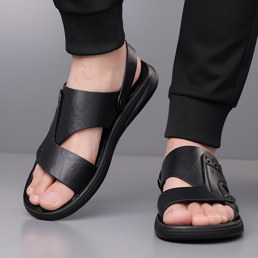 Calculat/Keen2025 Nuevas sandalias Summer de hombres transpirables sandalias de doble propósito. Usa zapatos de playa de suela suave informal F6623 Negro 40