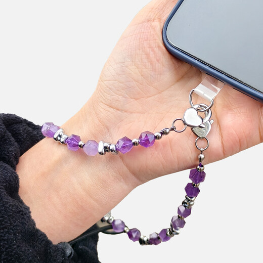 VJ VIYA JEWELRY VICINA Amethyst Women's Mobile Chain Fashionable and versatile mobile phone pendant wrist-style mobile phone case hanging decoration