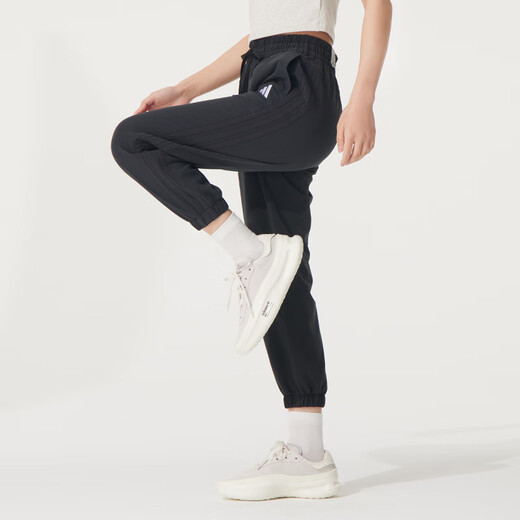 Adidas Sportset Frauen 2025 Frühling und Sommer Neue winddichte gewebte Kapuzenjacke Jacke Schnell trocken atmungsaktive Fußhosen Is8036+JZ2174 L