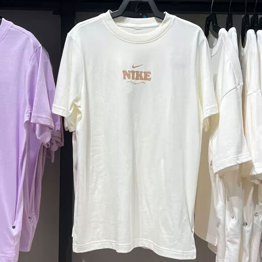 Camiseta de manga corta Nike (Nike) Camiseta de verano de manga corta Moda Fashion Fashion Withel Bird Camiseta Halm-Sleved Top Casual HF6180-133 M White L