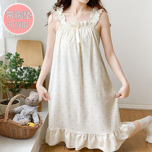 S.SOFEA Summer Sweet Sweet Taptled Pajamas eslingas Cachón de cofre de cofre removible de longitud media suelta Ropa para el hogar YQM6623# PINK 175 L