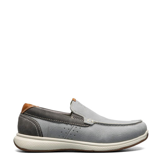 Florsheim Boys, Cross Moccasin Toe Slip-on Little and Big Kids, Gray Gray 10 Toddler
