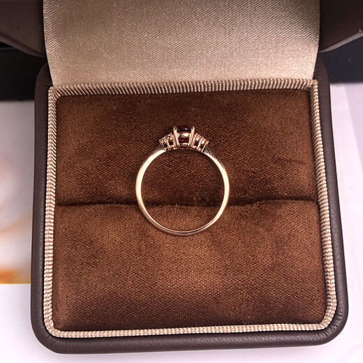 Iba 0.8 carat natural pigeon blood red ruby ring 18K gold diamond ring for girlfriend birthday gift 0.8 carat size message (in stock 9 to 20)