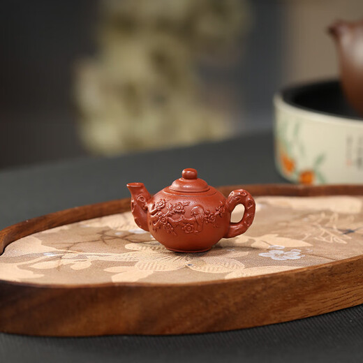 Hidden Pot World Pocket Mini Fingertip Pot Small Purple Clay Pot Yixing Play Pot Inverted Teapot Tea Pet Tea Table Ornaments Dahongpao