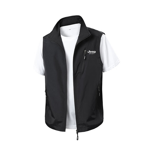 Jeep Spirit Jeep Vest Мужской весна и осенний рукавиц. Случайный жилет.