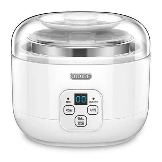 OIDIRE yogurt machine household fully automatic small mini dormitory homemade rice wine fermented fermented natto cup white free bacteria powder package + glass cup