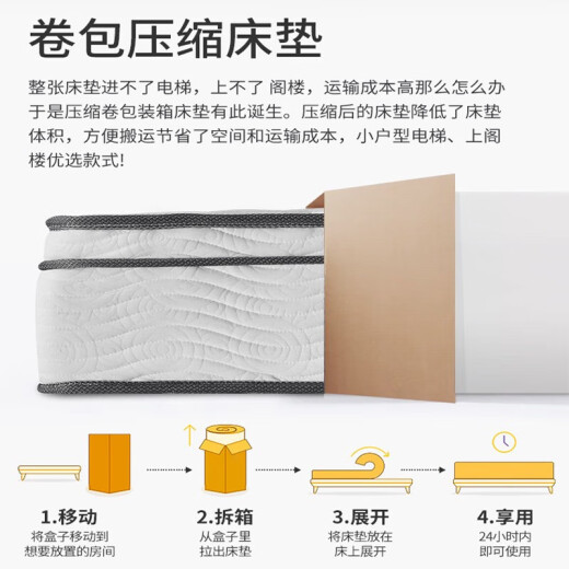希尔顿席梦思床垫1.8x2米海绵乳胶床垫子1.5x2米加厚独立弹簧五星 适中稍硬:【客房舒睡】约20cm厚 1350mm*2000mm