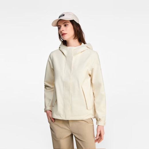 AIGLE【春夏新品】艾高夹克GORE-TEX防风防雨透汽鱼尾收腰女士 鸽子奶白 BI844 38 (165/88A)