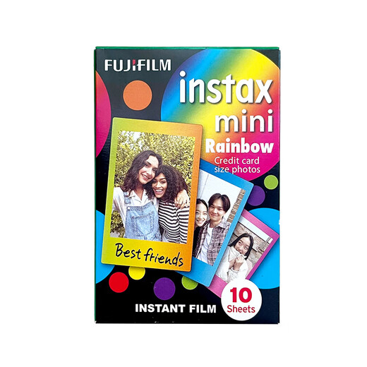 FUJIFILM instant photo paper is suitable for miniSE/11/12/99 white edge/color edge photo paper SQ square WIDE wide series photo paper mini rainbow 10 sheets