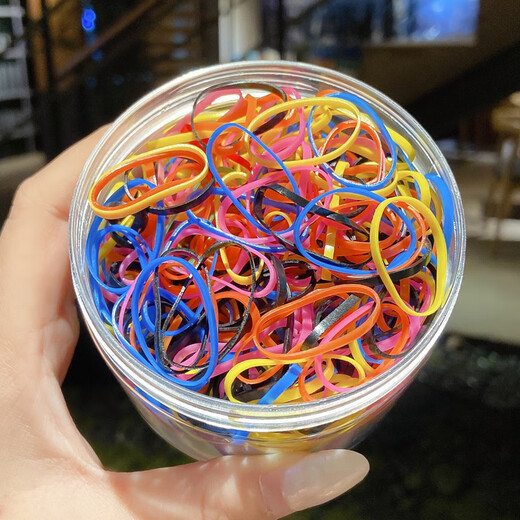 SAHANE Zuoyu bag/about 100 pieces, disposable rubber bands for adults and children, colorful hair ties, thickened and bold, women's hair tie, disposable, black, about 100 pieces