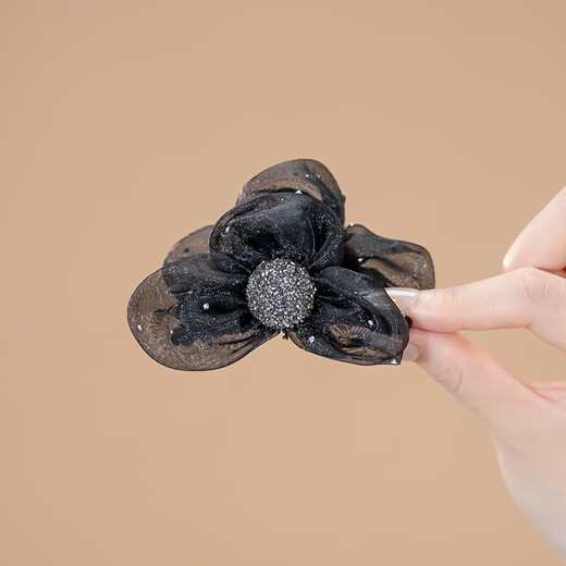 Chimera (CHIMERA) textured gauze flower medium hair grab half-tied shark clip grabber headband female senior girl birthday gift