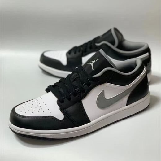 Air de pura pura yuan de Clenience Qiao1 AJ1 zapatillas de baloncesto de alto nivel AJ Midnight Blue Low Ash Men's Board Zapatos AJ1 Black-Black Red Toe Nike 42