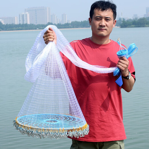 Let the birds fly hand-thrown nets, chain-type easy-tossing fishing nets, fishing nets, rotating nets, fishnets, flying discs, monofilament lines 5.4 meters