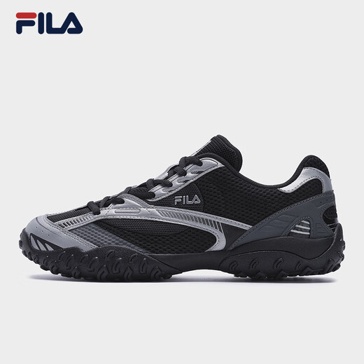 
FILA [Yi Yang Qianxi's same style] Men's shoes, German training shoes, sports shoes, 2025 summer new jump shoes casual shoes, black/gray silver-BG 41