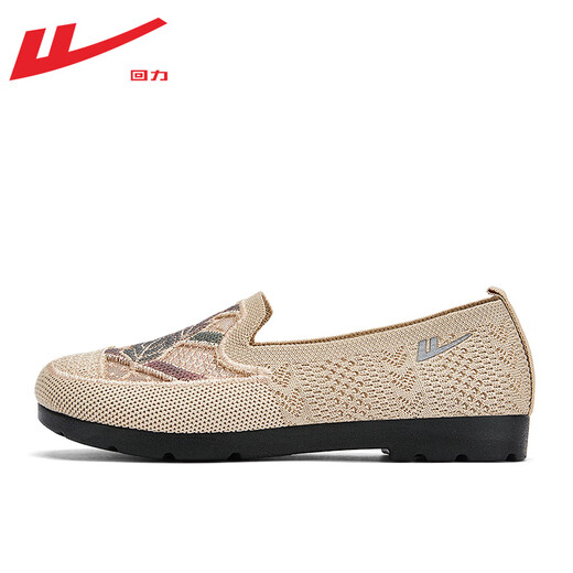 
Warrior official mother shoes summer women's shoes breathable and casual elderly soft sole old Beijing cloth shoes women beige 38