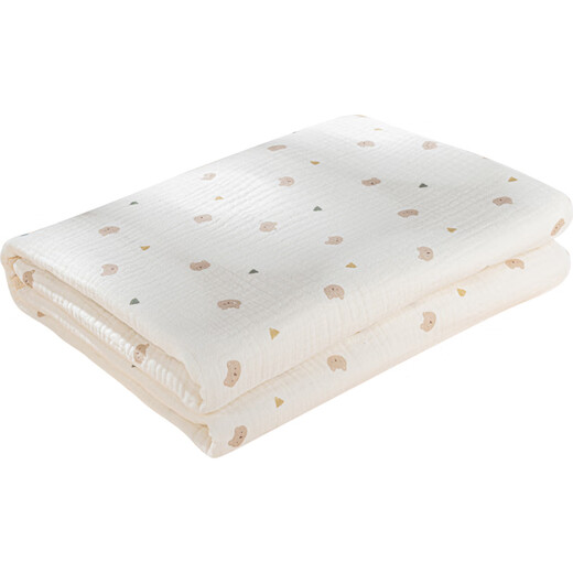 Wen Yijia baby blanket baby summer quilt cotton gauze blanket children's small blanket cover summer cool quilt bear 3 layers recommended 24 -140*110cm