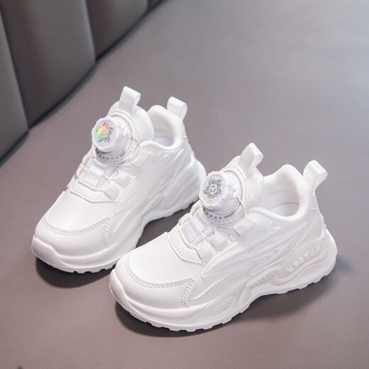 
Dr. Jiang's brand of children's white shoes for boys and girls' sports shoes 2025 new spring and summer mesh breathable white shoes running 9928 white single net <upgraded version> 31 inner length 19.2CM