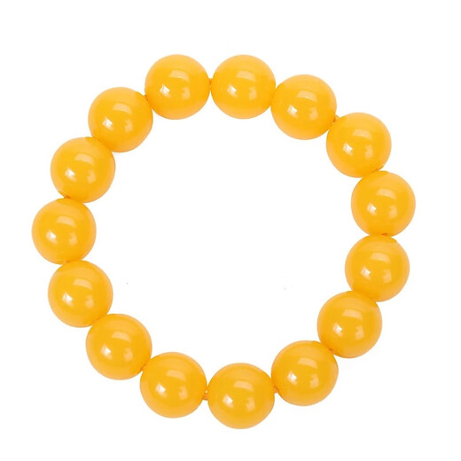 Fat Donglai's same style yellow beeswax bracelet second generation chicken fat amber Buddha beads single circle men's and women's bracelet fashion jewelry 8MM 108 beeswax bracelets