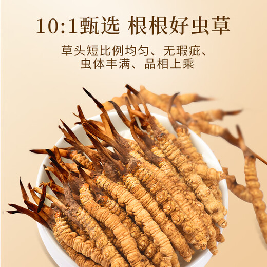 
Wancao Kangren Cordyceps sinensis dried Cordyceps Tibetan area Cordyceps gift box Cordyceps 50 gift boxes gift tonics gifts gifts for elders 3 sticks/gram 10 sticks (bottled) take a photo and get 1 stick