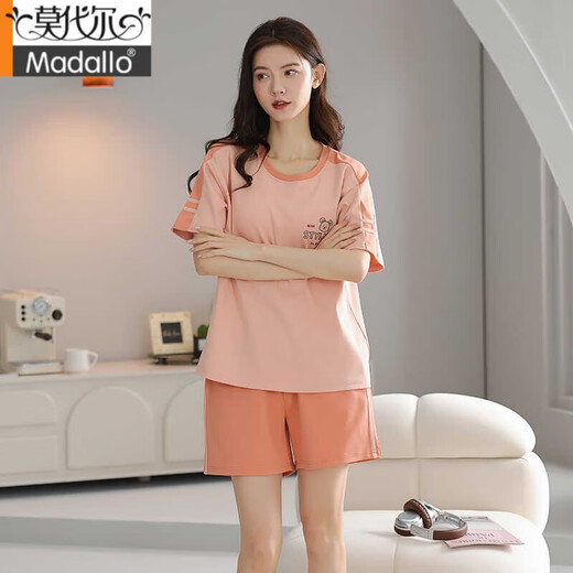 
Modal pure cotton summer pajamas women pullover pajamas summer short-sleeved shorts comfortable and casual home clothing set Z9855 [main picture] XL [recommended 120-140Jin [Jin equals 0.5 kg] wear]