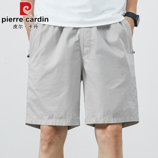 Pierre Cardin Shorts masculin mince en coton pur pur mid-pantalon grande taille de sport décontracté 5 minutes Pantalon supplémentaire à cinq points 9215 Green LEC [115-135jin [Jin est égal à 0,5 kg]]]