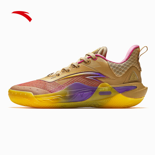 Anta Irving Pioneer Generation Basketball Shoes Men's Winter New Professional Training Basketball Shoes 112441120 Cocoa Brown/Cyclamen Pink/Metallic Gold-2 43
