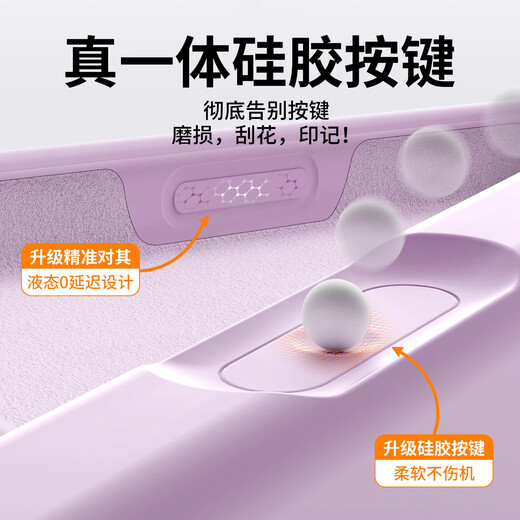 瑾容【真液态|按键一体】适用iPhone16硅胶手机壳苹果16promax相机拍照16plus全包防摔16pro纯色保护套 【草紫色】相机按键一体液态全包 iPhone 16 Pro Max
