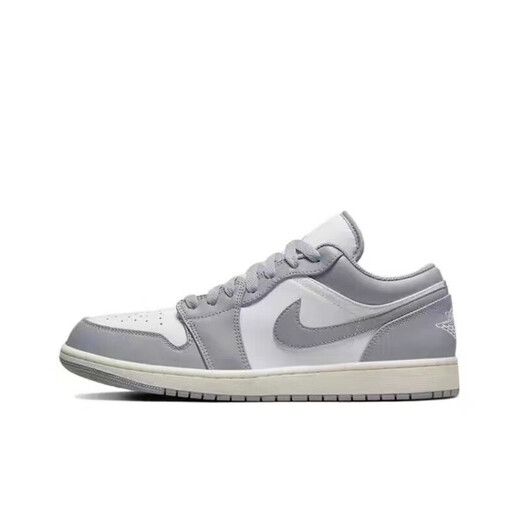 Air de pura pura yuan de Clenience Qiao1 AJ1 zapatillas de baloncesto de alto nivel AJ Midnight Blue Low Ash Men's Board Zapatos AJ1 Black-Black Red Toe Nike 42