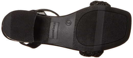 Steve Madden Girls' Oppal Heeled Sandals, Black, Kids 13 Black Kids 13