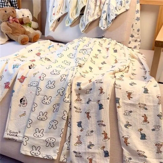FHHUABD PAJAMA Pants Mickey Plaidhose Frühlings- und Sommerdünne Casual Hosen zu Hause und die Schüler können im Herbst 854 [Hosen] 2xl [135-155jin [Jin gleich 0,5 kg]] nehmen