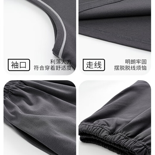 Yiduo pajamas pure cotton men's summer thin sleeveless simple five-point pants loose men's outer wear home clothing suit 13657 2XL [Suggested 140-160Jin [Jin equals 0.5 kg]]