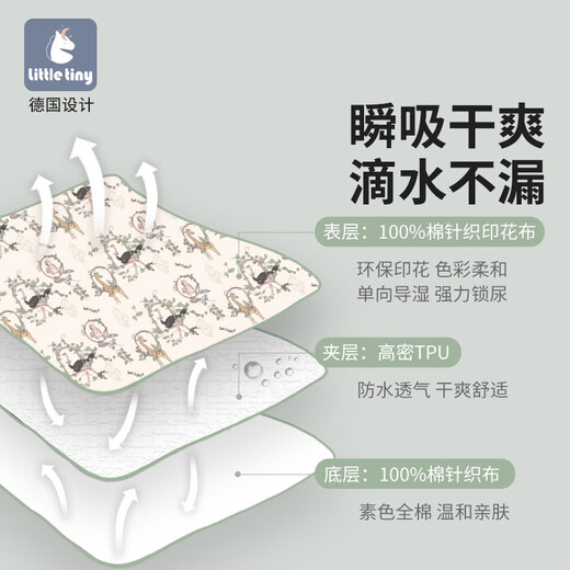Youjili YO JI LIlittletiny baby urine pad can be washed with water in autumn and winter newborn baby spring waterproof children's diapers tablets Snow Rabbit Wonderland 60x80cm