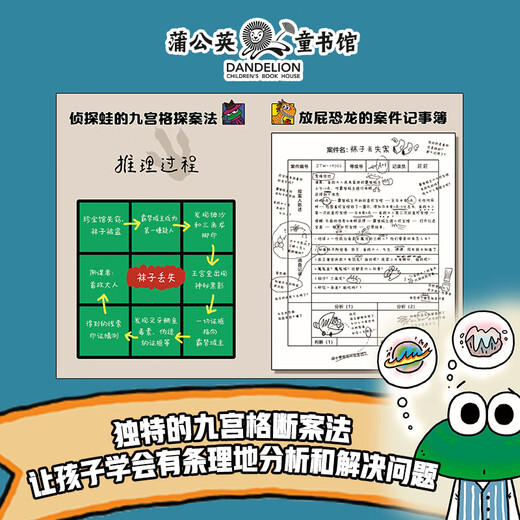 Xinhua Wenxuan Genuine Farting Dinosaur Detective Frog, 3 volumes, written by Uncle Paulin, Zhou Ziyue, illustrated by Mike Xiaokui, Intellectual Development, Guizhou Humanities Publishing House, Xinhua Wenxuan Flagship Store Genuine Books, Books