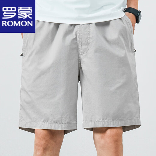 Romon Pure Coton Shorts d'été masculin mince de taille moyenne grande taille lâche décontractée Pantalon rapide à séchage