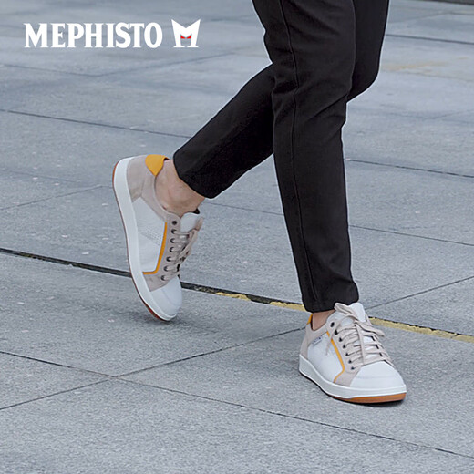 MA Feishitu (Mephisto) Chaussures de planche rétro en cuir authentique pour hommes Chaussures décontractées résistantes à l'usure Harris 9892/1580 (Khaki) 39