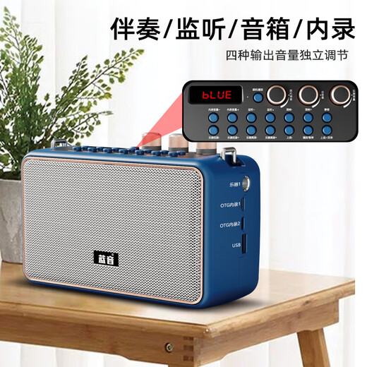 Lanyin Q12 electric blowpipe saxophone special speaker guitar playing and singing live broadcast internal recording instrument outdoor portable Bluetooth speaker Q12-China Red full set of accessories + storage bag