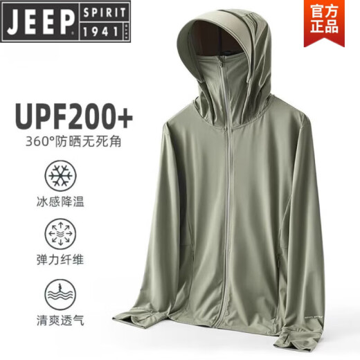Jeep Spirit Sun Protection Kleidung Männer 2025 Sommer dünne Eis Seide atmungsaktive Ultraviolette Outdoor Professioneller Sonnenschutz