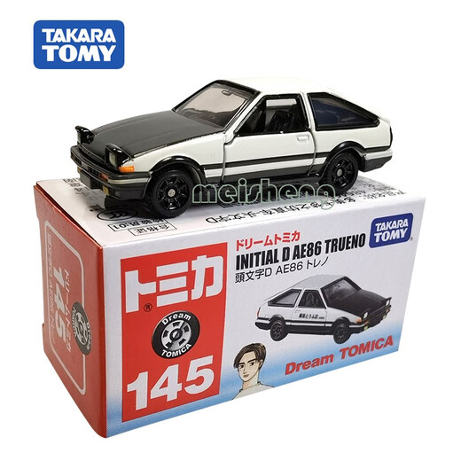 TOMYTOMICA合金车模型仿真145号AE86头文字D藤原拓海可开门 50周年轿跑2号丰田CORONA 14122 轿车