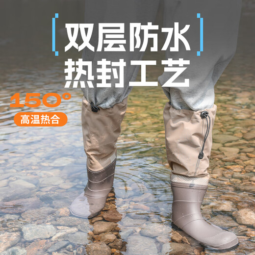 Camper lure wading shoes, reef fishing shoes, rock fishing shoes, waders, sea rain boots, stream fishing non-slip boots, black <PVC material> lure short boots 43