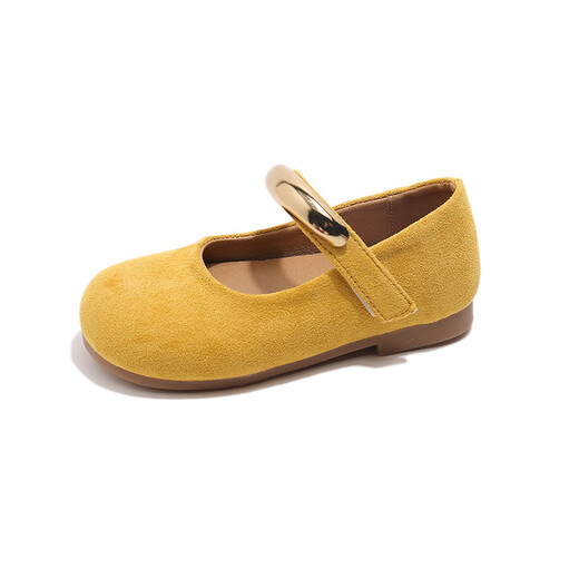 Lexi Beimei Mary Zhen Baotou Half Leather Shoes for Women's Light Mouth Metal Flat Sole Fashion Shoes 6626 meters white 24 Inner Length 15.0CM