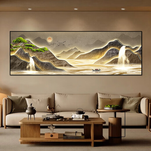 Paisaje occidental Peep Show Modern Light Luxury Sala Decoring Pintura autoadhesiva Pinturas Significado de buenas pinturas para paisajes Hotel dormitorio de dormitorio Pintura de sala de pintura BY4877 210*70 cm con pegamento en la espalda (impermeable de alta definición, pegajosa al desgarrarlo