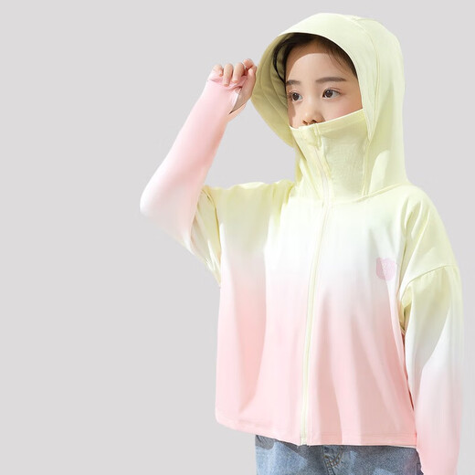 
Children's sun protection clothes for women 2025 new summer ice silk breathable boy light and cool hooded jacket Purple 150